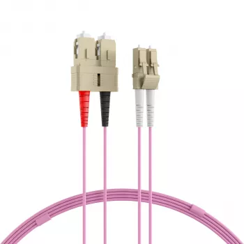 EFB-Elektronik Duplex Jumper LC-SC 50/125µ OM4 LSZH erika ljubičasti 2,0mm 30m O0323.30