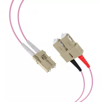 EFB-Elektronik Duplex Jumper LC-SC 50/125µ OM4 LSZH erika ljubičasti 2,0mm 30m O0323.30