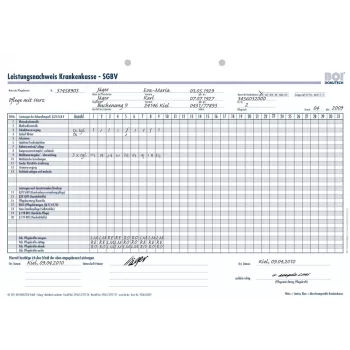 BOI obrasci potvrde o bolovanju za zdravstveno osiguranje SGB V, 50 listova, A4, bijeli 9206-00329