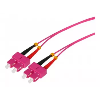 Tecline HD OM4 multimodni optički patch kabel, SC duplex na SC duplex, 50/125 µm, ljubičasta, 2 m 798SS02