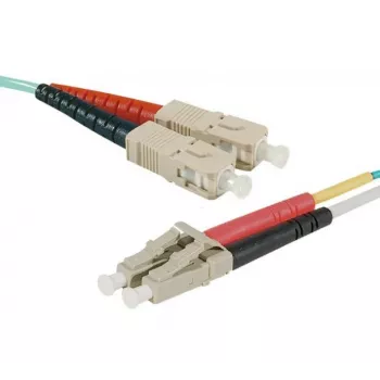 EXERTIS CONNECT optički patch kabel, 50/125 µm, OM3, SC Duplex na LC Duplex, tirkizni, 4,0 m