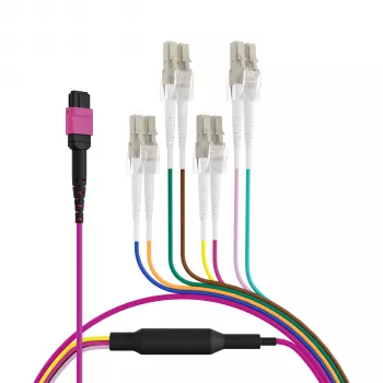 EFB Elektronik MPO-PLUS(F)-LC trunk kabel OM4 8 vlakana tip B LSZH vrijesak ljubičasta 2m MPOF08LCOM4-2