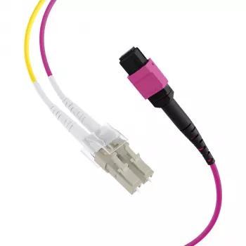 EFB Elektronik MPOF12LCOM4-5 MPO-PLUS (F) na LC duplex trunk kabel, OM4, 12 vlakana, tip B, LSZH, erika ljubičasta, 5 m