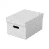 LEITZ 628282 kutija za pohranu Home Medium, set od 3 dijela, bijela, 100% reciklirani valoviti karton, uklonjivi poklopac, slagaljiva