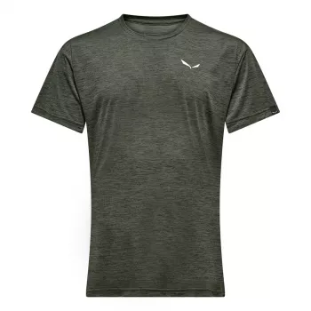 Salewa Puez Melange Dry Short Sleeve T-Shirt Dark Olive Melange M