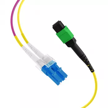 EFB Elektronik MPOF12LCOS2-10 MPO-PLUS/APC(F)-LC trunk kabel OS2 12 vlakana tip B LSZH žuti 10m