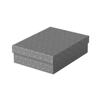 Esselte Home kutija za pohranu i darivanje M, set od 3, siva, 100% reciklirani valoviti karton, uklonjivi poklopac 628285
