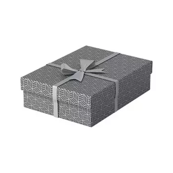 Esselte Home kutija za pohranu i darivanje M, set od 3, siva, 100% reciklirani valoviti karton, uklonjivi poklopac 628285