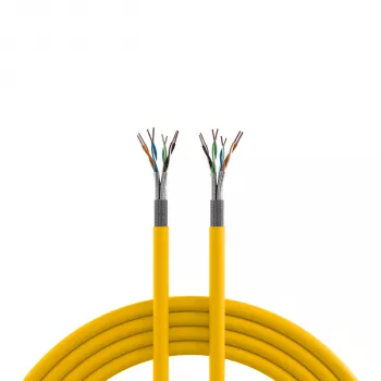INFRALAN Cat.7A 1250 AWG22 S/FTP 4P CPR Dca 25Gbit/s ready uljno žuti RAL1021, 100m 999833.100-CPR