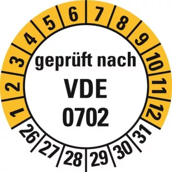 HEIN Industrieschilder 188207 VDE 0702 naljepnice za pregled, tjedni 26-31, 20 mm, trajno ljepljive, 500 po roli