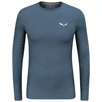 Salewa Cristallo Warm Amr L/S majica muška merino base layer - Dark Denim, veličina M