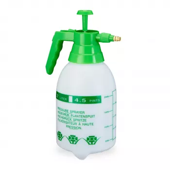 Relaxdays Pump Pressure Sprayer, 2 L, White/Green (10030042)
