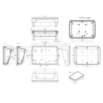 Bopla BoPad BOP 7.0 P-9005-SET kućište za zaslon 215 x 150 x 75,70 mm ABS crno (RAL 9005) 35107075.HMT1