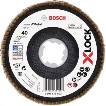 Bosch Expert for Inox X-LOCK Cutting Disc, 125 x 1.0 mm, Stainless Steel, 1 Piece 2608619803