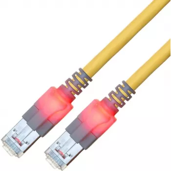 ZVK GMBH Easylan DualBoot LED patch kabel RJ45 S/FTP Cat.6 (Class E), sa saCon utikačem, LSOH, žuti, 25 m CS1OYCDCD0250