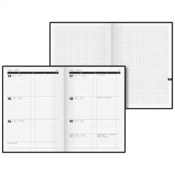 BRUNNEN TIME CENTER 2027 knjiga kalendar A5 crni tjedni planer 1072520907