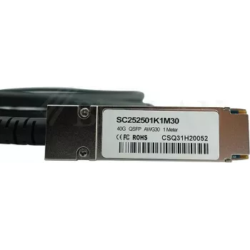 BlueLAN QSFP+ Direct Attach kabel, 40GBASE-CR4, Ethernet/InfiniBand QDR, 28 AWG, 5 m, kompatibilan s H3C LSWM1QSTK5 LSWM1QSTK5-BL
