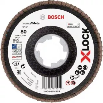 Bosch Accessories 2608619805 Expert for Inox X-LOCK rezna ploča, 125 mm x 1,0 mm, granulacija 60, nehrđajući čelik, 1 komad