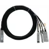 BlueLAN 40GBASE-CR4 QSFP na 4x 10GBASE-CR SFP+ pasivni Direct-Attach breakout kabel, 2 m, AWG30, kompatibilan s Centec CAB-Q-S-1M-CT-BL