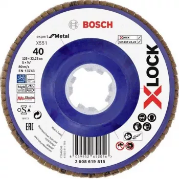 Bosch Accessories 2608619815 Expert for Metal X-LOCK Cutting Disc 125 mm x 1.0 mm x 22.23 mm