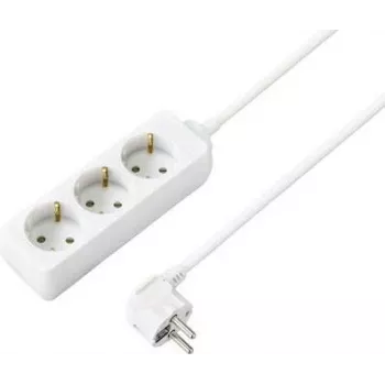 SYGONIX SY-4890980 6-Way Schuko Power Strip White, 1.5 m Cable, No Switch, Child Protection