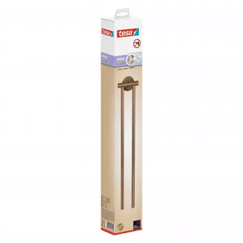 tesa MOON BRONZE zakretni držač ručnika s 2 šipke, samoljepljivi, metal, brončani izgled, nosivost 6 kg, 40602-00000-00