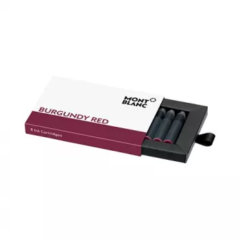 Montblanc Burgundy Red Ink Cartridges for Fountain Pens, 8-Pack (105199)