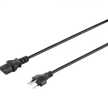 Sygonix SY-5042720 IEC C13 mrežni kabel, CEE 7/7 kutni Schuko utikač na IEC C13 utičnicu, 2 m, crni