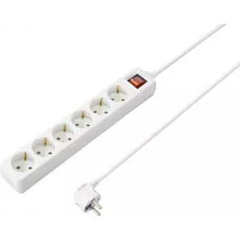 Sygonix SY-4891008 Produžni kabel s prekidačem, 3 utičnice, 1,5 m kabel, bijeli