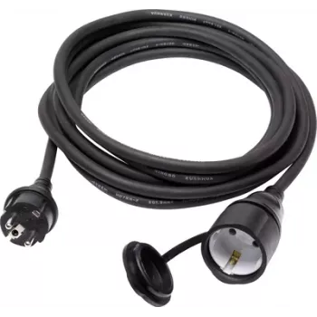 Sygonix SY-5044438 produžni kabel 16 A, crni, 3 m