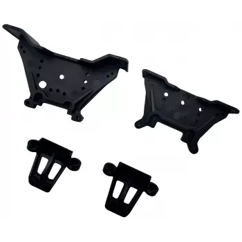 Reely RE-9043704 Set aluminijskih nosača amortizera za 1:10 RC automobile (sprijeda i straga, plavi)