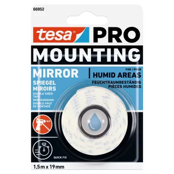 tesa Montage PRO traka za montažu ogledala bijela 1,5 m x 19 mm 66952-00000-00