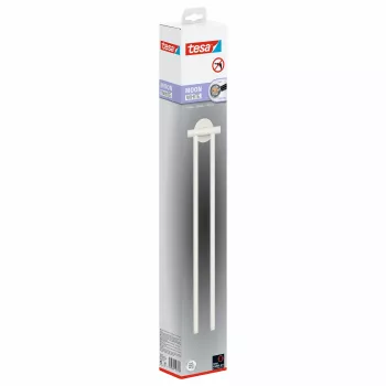 tesa MOON WHITE dvostruki držač ručnika, samoljepljivi, 2 šipke za ručnike, metal, mat bijeli, 40572-00000-00