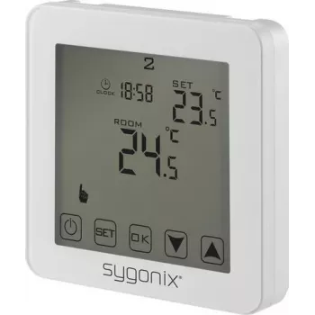 Sygonix Touch 2 podžbukni sobni termostat s tjednim programom, 1-70 °C, bijeli SY-4961570