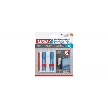 tesa 77778 ljepljivi čavli za tapete i žbuku, 1 kg po čavlu, bijela, 6 komada