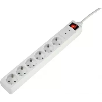 Sygonix SY-5044446 produžni kabel sa zaštitom od prenapona bijeli 6 utičnica 1,5m kabel