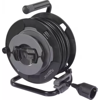 Sygonix SY-6618486 kabelski bubanj s 4 Schuko utičnice, 25 m kabel, crni