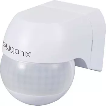 Sygonix SY-6733024 Wall Surface Mount PIR Motion Detector 360° 180° Relay White
