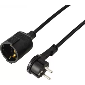 Sygonix SY-7165294 Power Extension Cable 16 A Black 3.00 m H05VV-F 3G 1.5 mm²