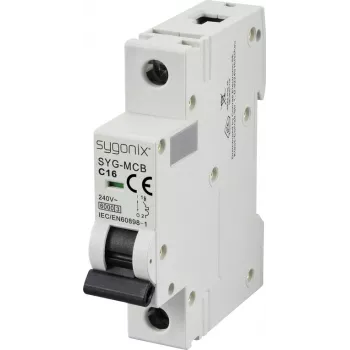 Sygonix SY-6440982 SYG-MCB 1P C16 6kA Miniature Circuit Breaker 16 A 240 V AC