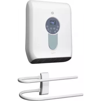 Sygonix SY-5050590 Bathroom Fan Heater White 2000W with LED Display, Touch & Remote Control, IP22 Splash-Proof