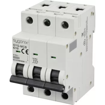 Sygonix SY-6441082 3-polni zaštitni prekidač, C karakteristika, 13 A, 415 V AC, 6 kA