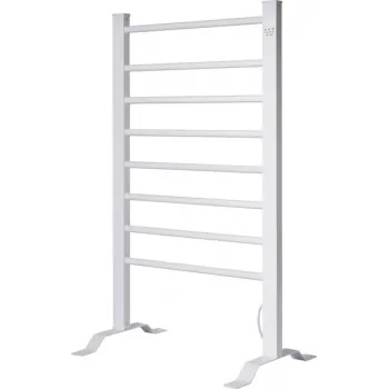 Sygonix Freestanding & Wall-Mounted Towel Holder with 2 Bars, Matte Black Metal (SY-6796866)