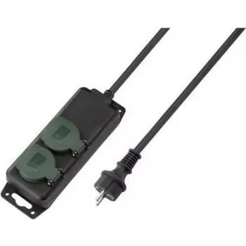 SYGONIX SY-5145338 produžna letvica sa 6 Schuko utičnica, 1,5 m kabel, crno-zelena