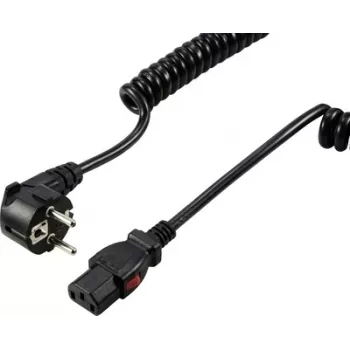 Sygonix SY-6733074 Lockable Cold Device Power Cable CEE 7/7 to IEC C13 3m Black