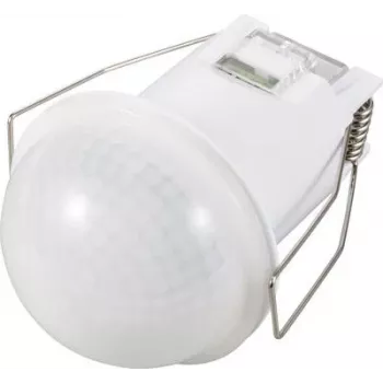 Sygonix SY-6733032 360° Flush-Mount Ceiling PIR Motion Sensor, 230 V Relay, 2000 W, 6 m Range, White