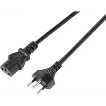 Sygonix SY-5243896 Cold Device Power Cable CEE 7/7 to IEC C13 Angled 5 m Black