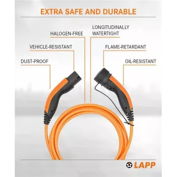 LAPP Type 2 EV kabel za punjenje 11 kW 3m narančasti 75743
