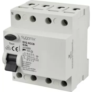 Sygonix SY-6438024 FID zaštitni prekidač 4-polni 63A 300mA Type A 10kA 400V AC