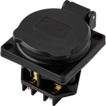 Sygonix SY-6746374 Schuko utičnica IP44 crna